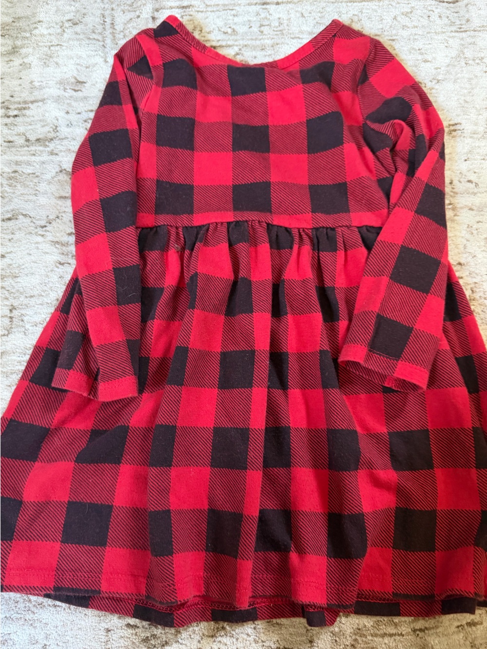 3T - Toddler/Girls Red and Black Buffalo Plaid Dress Cat & Jack